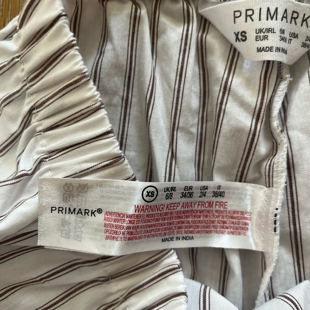 Primark Cream and Brown Striped Pajama Pants loungewear - Picture 6 of 7